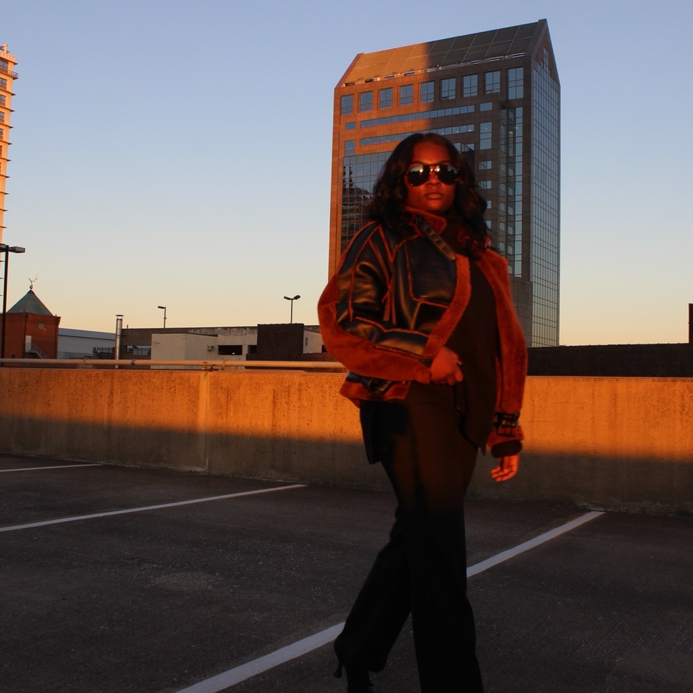 Nasty Gal Black and Brown Leather Jacket